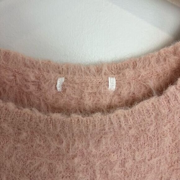 Vintage Unbranded Women’s Large Pink Plush Teddy Pullover Crewneck Sweater - Picture 4 of 12
